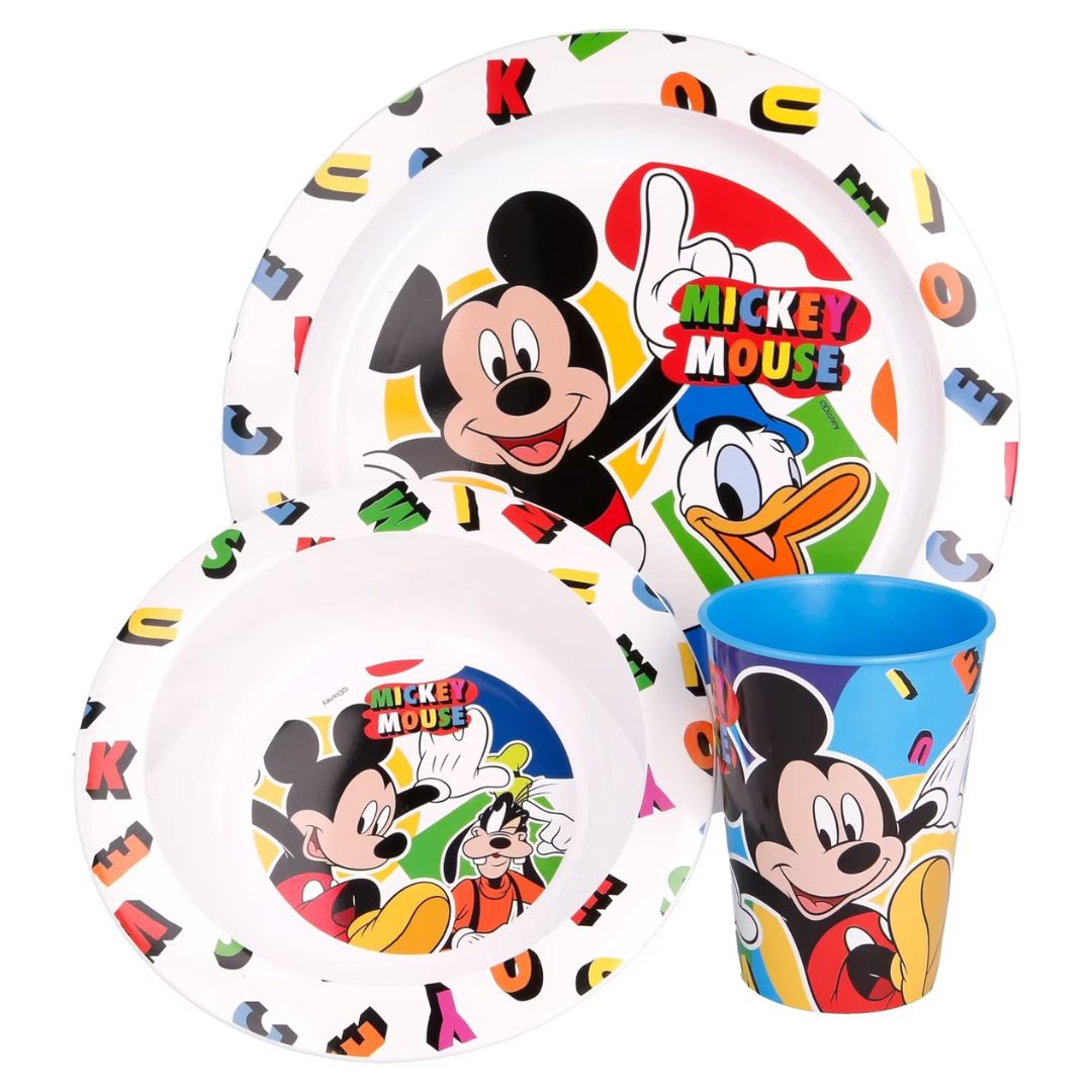 STOR Mickey 3 Piece Micro Tableware Set
